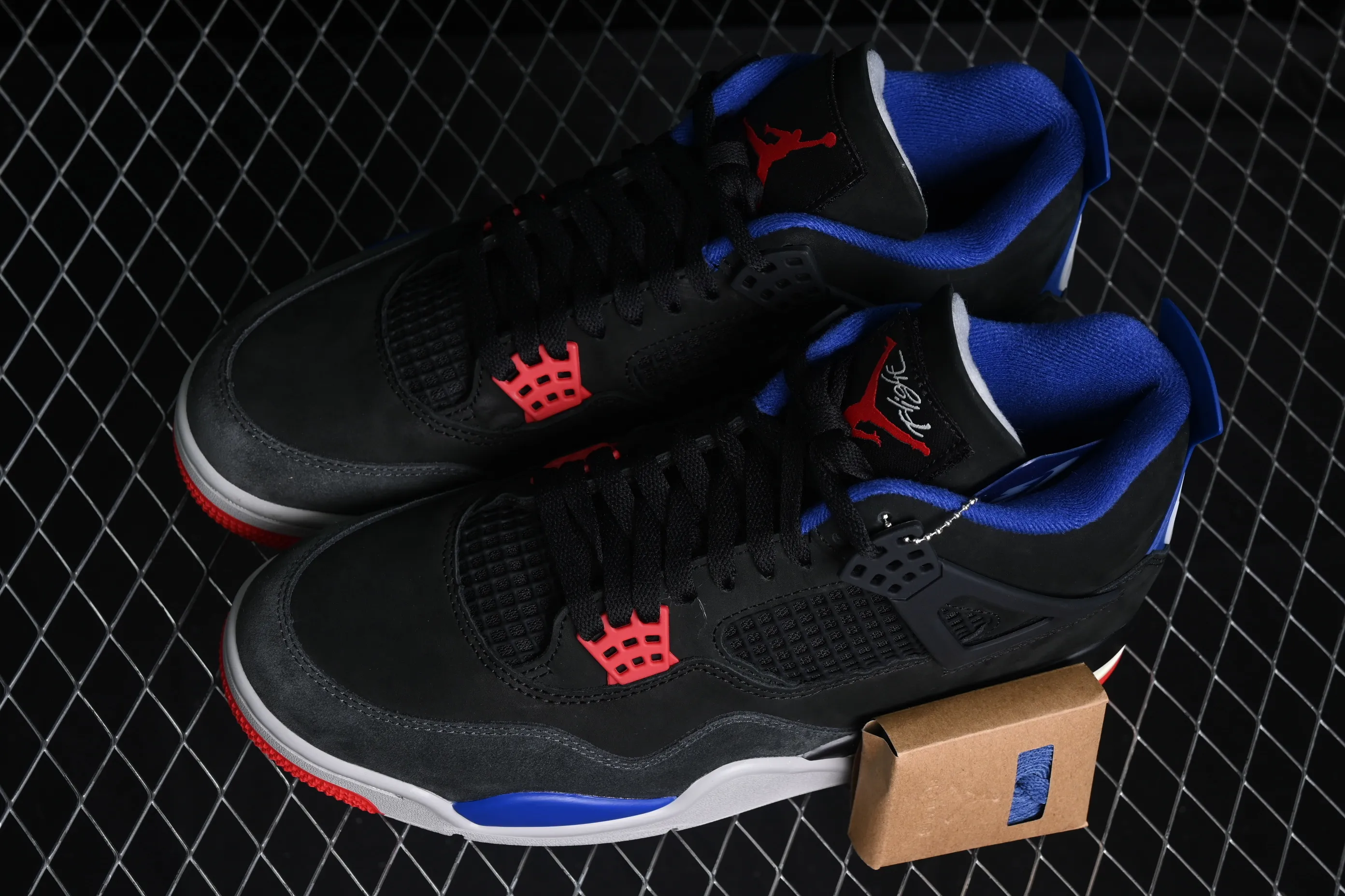 All categories Air Jordan Jordan series basketball shoes Air Jordan 4 GX foreign trade version Air Jordan 4 Retro "Lase" AJ4 Joe 4 black gray blue color FV5029-003